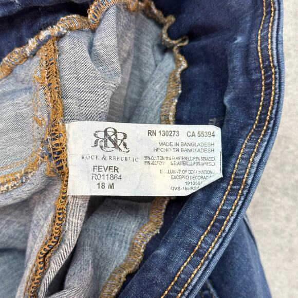 Rock & Republic The Slimming Fever Jeans WMN 18M Blue High Rise Denim Jeggings - Picture 6 of 10